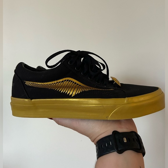 Vans X Harry Potter Golden Snitch Old Skool Sneaker Womens 8 Mens 6.5 - Picture 2 of 11